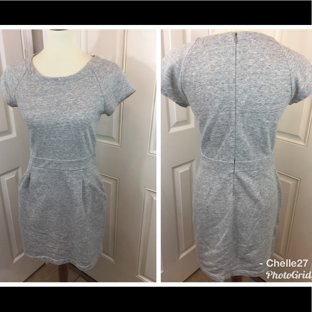 Gap gray cotton fitted dress